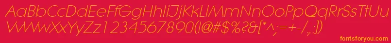 fuente LithelightItalic – Fuentes Naranjas Sobre Fondo Rojo