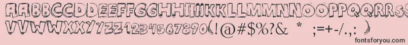 Maniatic Font – Black Fonts on Pink Background