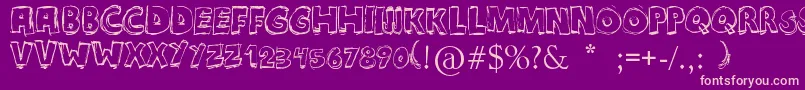 Maniatic Font – Pink Fonts on Purple Background