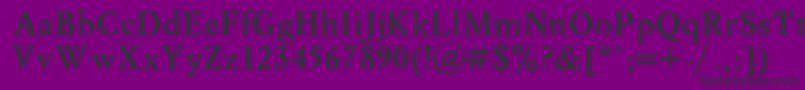 フォントMyslBold.001.001 – 紫の背景に黒い文字