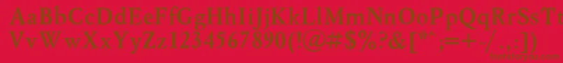 MyslBold.001.001 Font – Brown Fonts on Red Background