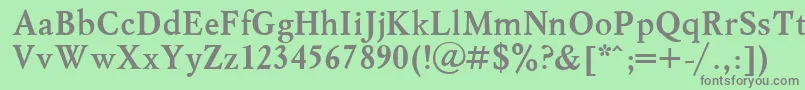 フォントMyslBold.001.001 – 緑の背景に灰色の文字