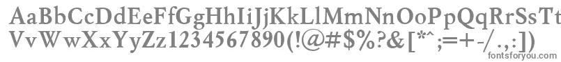 MyslBold.001.001-fontti – harmaat kirjasimet valkoisella taustalla