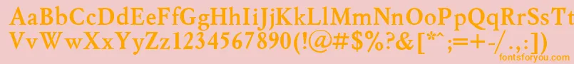 MyslBold.001.001 Font – Orange Fonts on Pink Background