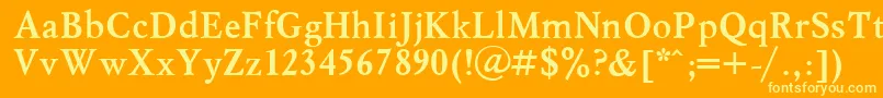 MyslBold.001.001 Font – Yellow Fonts on Orange Background