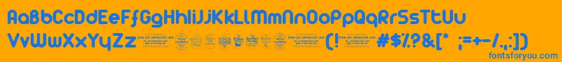 ZAristaTrial Font – Blue Fonts on Orange Background