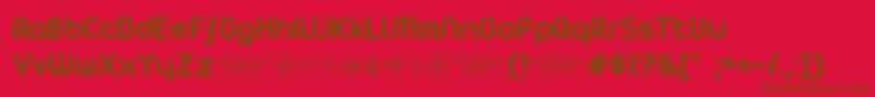 ZAristaTrial-Schriftart – Braune Schriften auf rotem Hintergrund