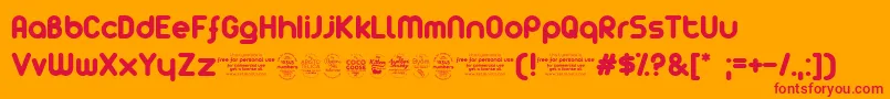 ZAristaTrial Font – Red Fonts on Orange Background