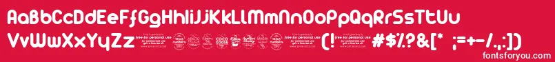 ZAristaTrial Font – White Fonts on Red Background