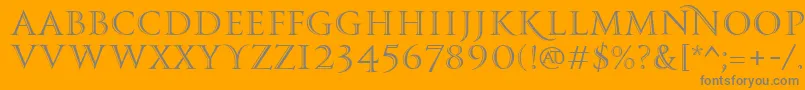 PfmonumentaproShaded Font – Gray Fonts on Orange Background