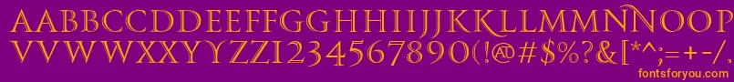 PfmonumentaproShaded Font – Orange Fonts on Purple Background