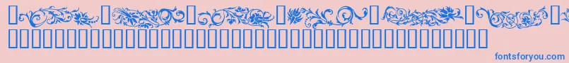 Flowo-fontti – siniset fontit vaaleanpunaisella taustalla