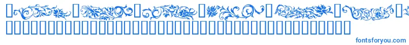 フォントFlowo – 白い背景に青い文字