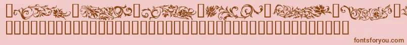 フォントFlowo – ピンクの背景に茶色のフォント
