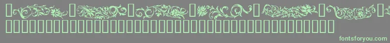 フォントFlowo – 灰色の背景に緑のフォント