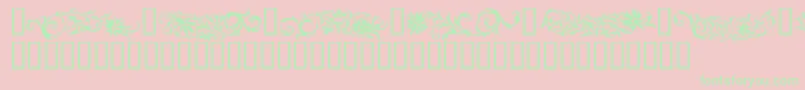 Flowo Font – Green Fonts on Pink Background