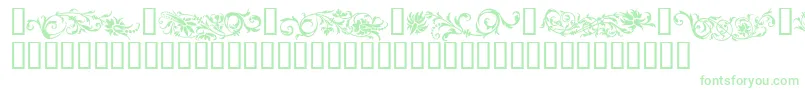 Czcionka Flowo – zielone czcionki na białym tle