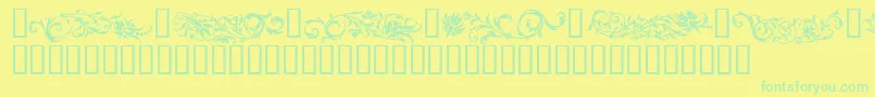 Flowo Font – Green Fonts on Yellow Background