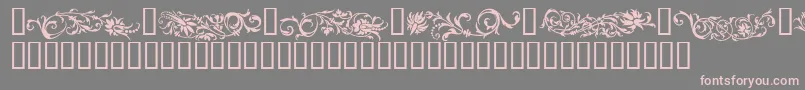 フォントFlowo – 灰色の背景にピンクのフォント