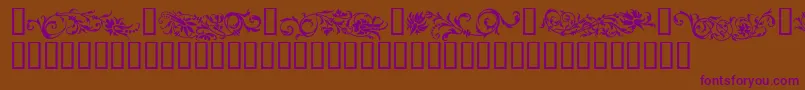 Czcionka Flowo – fioletowe czcionki na brązowym tle