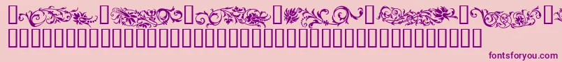 Flowo-fontti – violetit fontit vaaleanpunaisella taustalla
