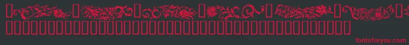 フォントFlowo – 黒い背景に赤い文字