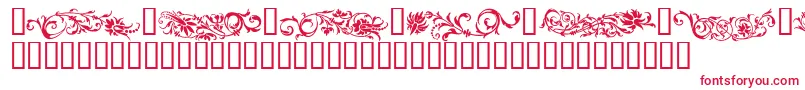 フォントFlowo – 白い背景に赤い文字
