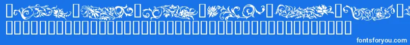 フォントFlowo – 青い背景に白い文字