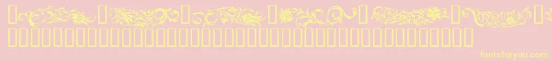 フォントFlowo – 黄色のフォント、ピンクの背景