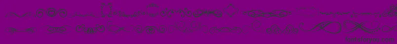 AnotherOrnamentsTfb-Schriftart – Schwarze Schriften auf violettem Hintergrund