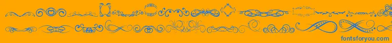 AnotherOrnamentsTfb Font – Blue Fonts on Orange Background