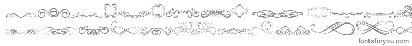 AnotherOrnamentsTfb-Schriftart – Graue Schriften auf weißem Hintergrund