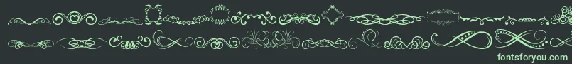 AnotherOrnamentsTfb Font – Green Fonts on Black Background