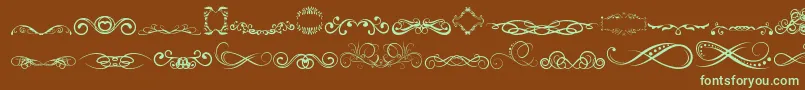AnotherOrnamentsTfb Font – Green Fonts on Brown Background