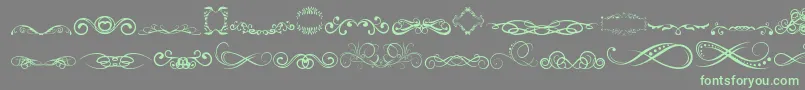 AnotherOrnamentsTfb-Schriftart – Grüne Schriften auf grauem Hintergrund