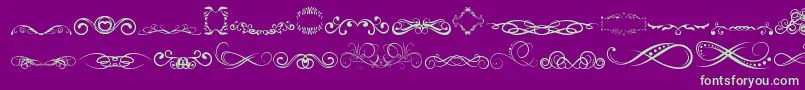 AnotherOrnamentsTfb Font – Green Fonts on Purple Background