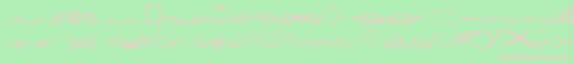 AnotherOrnamentsTfb Font – Pink Fonts on Green Background