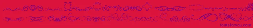 Police AnotherOrnamentsTfb – polices violettes sur fond rouge