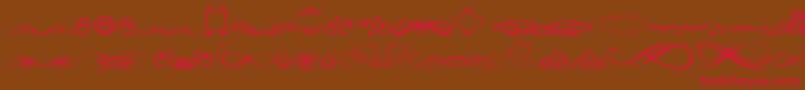 AnotherOrnamentsTfb Font – Red Fonts on Brown Background