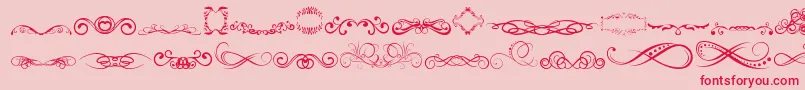 AnotherOrnamentsTfb Font – Red Fonts on Pink Background