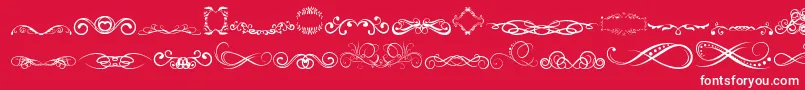 fuente AnotherOrnamentsTfb – Fuentes Blancas Sobre Fondo Rojo