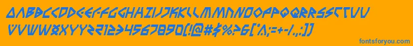 Шрифт Terrafirmacondital – синие шрифты на оранжевом фоне