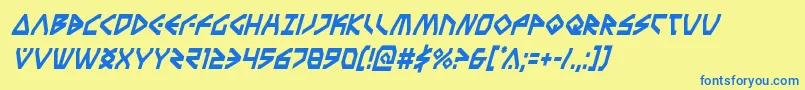 Terrafirmacondital Font – Blue Fonts on Yellow Background