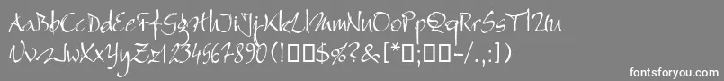 フォントBambino – 灰色の背景に白い文字