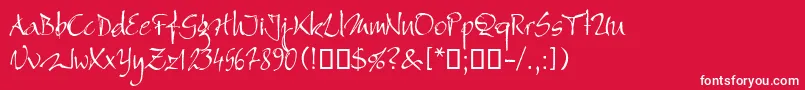 Bambino Font – White Fonts on Red Background