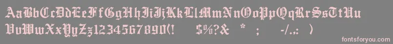 EnglishtowneNormal Font – Pink Fonts on Gray Background