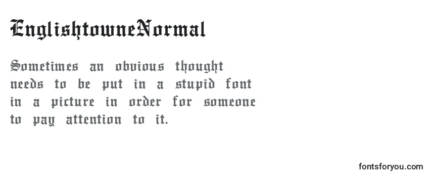 Review of the EnglishtowneNormal Font