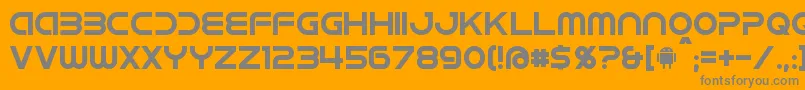 fuente Idroid – Fuentes Grises Sobre Fondo Naranja