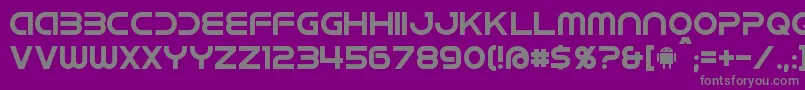 Idroid Font – Gray Fonts on Purple Background