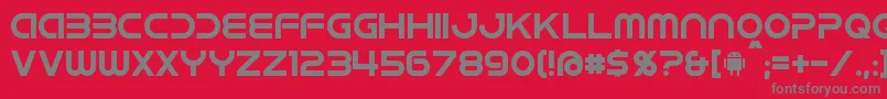 Idroid Font – Gray Fonts on Red Background